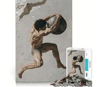 Puzzle de 1000 pièces représentant Un Personnage musclé lançant Une Pierre, idéal pour Les Adultes Un Puzzle Stimulant et Relaxant, avec des Bords précis Un Cadeau raffiné (38x52cm)