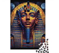 Puzzle de 1000 pièces représentant un pharaon égyptien pour adultes et adolescents. Puzzle en bois pour adultes et adolescents. Puzzle amusant de 1000 pièces (75x50 cm).
