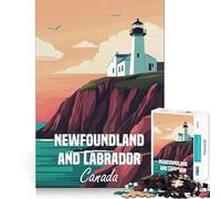 Puzzle de 1000 pièces représentant Un Phare de Terre-Neuve-et-Labrador, idéal pour Les Adolescents Jeu de logique Solide, Amusant et Relaxant, découpe de précision, (50x75cm)