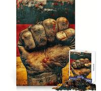 Puzzle de 1000 pièces représentant Un Poing levé sur Le Drapeau Allemand, idéal pour Les Adolescents Jeu Intelligent, découpe précise, Cadeau raffiné (38x26cm)