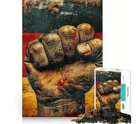 Puzzle de 1000 pièces représentant Un Poing levé sur Le Drapeau Allemand, idéal pour Les Adolescents Jeu Intelligent, découpe précise, Cadeau raffiné (38x26cm)