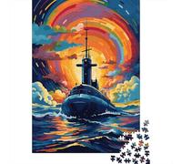 Puzzle de 1000 pièces représentant Un Porte-Avions coloré, idéal pour Adultes et Adolescents. Puzzle en Carton. Cadeau Parfait pour Adultes. Dimensions : 38 x 26 cm.