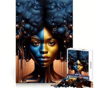 Puzzle de 1000 pièces représentant Un Portrait Abstrait Vibrant pour Adultes, idéal pour stimuler la réflexion stratégique et se détendre Cadeau Parfait pour Les fêtes (50x75cm)
