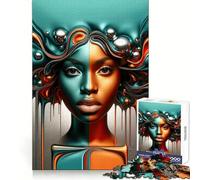 Puzzle de 1000 pièces représentant Un Portrait Africain Vibrant, idéal pour Les Adolescents Développe la logique, se détend Lentement, Bords Nets, Cadeau Festif (38x26cm)