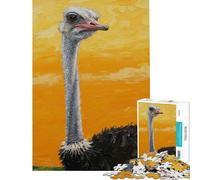 Puzzle de 1000 pièces représentant Un Portrait d'autruche Un Exercice cérébral Amusant et Original Décoration Murale pour Adultes à partir de 14 Ans (38x52cm)