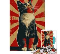 Puzzle de 1000 pièces représentant Un Portrait de Chat Un Art Urbain Stimulant et Amusant Une décoration Murale ludique pour Les Enfants de 14 Ans et Plus (50x75cm)
