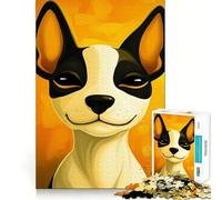 Puzzle de 1000 pièces représentant Un Portrait de Chien Souriant, idéal pour Les Adolescents Exercice Mental, détente et création pour la liste de souhaits du Père Noël 50x75cm