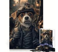 Puzzle de 1000 pièces représentant Un Portrait de Chien Steampunk, idéal pour Les Adolescents Jeu de Puzzle logique et Solide, découpe de précision, Cadeau de Noël 38x26cm