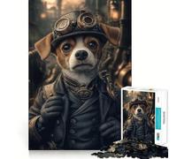 Puzzle de 1000 pièces représentant Un Portrait de Chien Steampunk, idéal pour Les Adolescents Jeu de Puzzle logique et Solide, découpe de précision, Cadeau de Noël 38x26cm