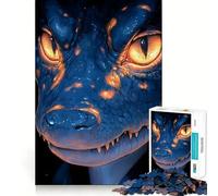 Puzzle de 1000 pièces représentant Un Portrait de créature reptilienne, idéal pour Les Adolescents Jeu d'entraînement cérébral, de détente et d'art à Assembler Cadeau Unique (50x75cm)