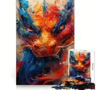 Puzzle de 1000 pièces représentant Un Portrait de Dragon Vibrant, idéal pour Les Adolescents : Pratique du raisonnement, détente et Bords de qualité supérieure, Cadeau attentionné (50x75cm)