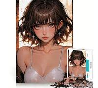 Puzzle de 1000 pièces représentant Un Portrait de Fille d'anime,idéal pour Les Adolescents Jeu Amusant et Facile à Assembler,sans espaces,pour Une activité familiale Amusante en soirée (38x26cm)