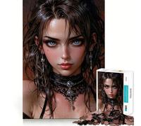 Puzzle de 1000 pièces représentant Un Portrait de Fille d'anime Jeu de réflexion Assemblage Stable Pièces Qui ne bougent Pas Passe-Temps agréable pour Les Longs Week-Ends (38x52cm)