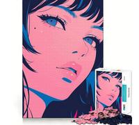 Puzzle de 1000 pièces représentant Un Portrait de Fille d'anime pour Adultes,Jeu Stimulant l'esprit,Taille Uniforme,pièces précises,Format Voyage,idéal pour Les Jeux de réflexion (38x52cm)