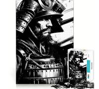 Puzzle de 1000 pièces représentant Un Portrait de Guerrier samouraï, idéal pour Les Adolescents Jeu de logique et de Construction, léger et Relaxant, avec découpe Lisse Décoration Murale (38x52cm)
