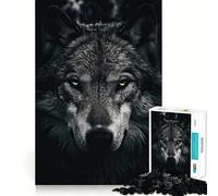 Puzzle de 1000 pièces représentant Un Portrait de Loup,découpé au Laser avec précision,pour Un Jeu de réflexion de qualité supérieure et Un Exercice Mental Calme à Faire à la Maison (38x52cm)