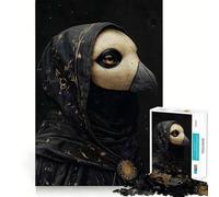 Puzzle de 1000 pièces représentant Un Portrait de Masque de Corbeau, idéal pour Les Adolescents Jeu de réflexion Relaxant, découpe soignée, Cadeau raffiné (38x52cm)