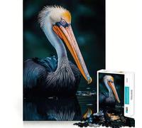 Puzzle de 1000 pièces représentant Un Portrait de pélican, idéal pour Les Adolescents Un Cadeau Classique, Parfait pour développer sa mémoire, se détendre et s'apaiser (38x52cm)
