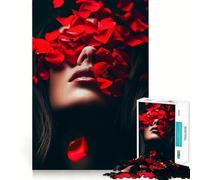 Puzzle de 1000 pièces représentant Un Portrait de pétales de Rose, pour Adultes, Jouet Amusant et ludique, aux Bords Lisses, décoration Murale (38x26cm)