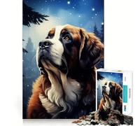 Puzzle de 1000 pièces représentant Un Portrait de Saint-Bernard, idéal pour Adultes Jeu de logique, Anti-Stress, découpe de précision, Cadeau Parfait pour Les fêtes (50x75cm)