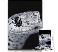 Puzzle de 1000 pièces représentant Un Portrait de Serpent en Gros Plan,idéal pour Les Adolescents Jeu d'apprentissage et de réflexion stratégique,Cadeau Symbolique Parfait pour Toutes Les Occasions