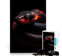 Puzzle de 1000 pièces représentant Un Portrait de Serpent, idéal pour Les Adolescents Jeu de logique Fine, Divertissement Relaxant, décoration Murale aux Bords Nets (50x75cm)