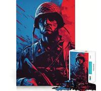 Puzzle de 1000 pièces représentant Un Portrait de Soldat, idéal pour Les Adolescents Jeu de logique Fine, Divertissement Relaxant, décoration Murale aux Bords Nets (38x52cm)