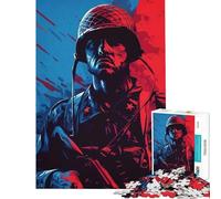 Puzzle de 1000 pièces représentant Un Portrait de Soldat Un Jeu Difficile à compléter mais Amusant et Humoristique idéal pour Les 14 Ans et Plus 38x52cm