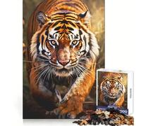 Puzzle de 1000 pièces représentant Un Portrait de Tigre Adolescent Jeu de logique Solide Loisirs Amusants Bords Transparents Objet de Collection 50x75cm
