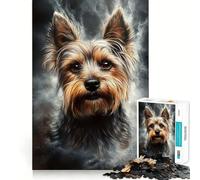 Puzzle de 1000 pièces représentant Un Portrait de Yorkshire Terrier Adulte Jeu de mémoire et de Concentration Format Compact et sans Espace Idéal pour des Moments de Jeu en Famille (38x52cm)