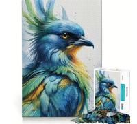 Puzzle de 1000 pièces représentant Un Portrait d'oiseau à l'aquarelle,idéal pour Les Adolescents Activité ludique et stimulante pour développer la réflexion Taille Uniforme,pièces précises,détente