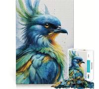 Puzzle de 1000 pièces représentant Un Portrait d'oiseau à l'aquarelle pour Adultes Jeu de mémoire et de réflexion Découpe Laser pour Un Assemblage Parfait Cadeau Unique pour soulager Le Stress