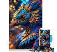 Puzzle de 1000 pièces représentant Un Portrait d'oiseau Mythique, idéal pour Les Adolescents développe la mémoire, se détend et s'assemble sans Stress Un Cadeau touchant (50x75cm)