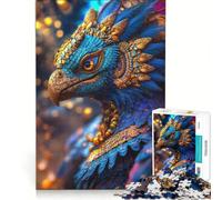 Puzzle de 1000 pièces représentant Un Portrait d'oiseau Mythique Jeu Familial Assemblage de Motifs avec des pièces de Formes aléatoires s'emboîtant Parfaitement 38x52cm