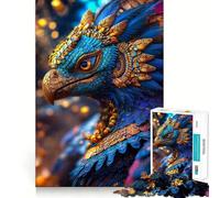 Puzzle de 1000 pièces représentant Un Portrait d'oiseau Mythique, Un Jeu de logique Complexe pour Adultes, idéal pour Partager Un Moment Convivial, avec des Bords Nets (38x26cm)