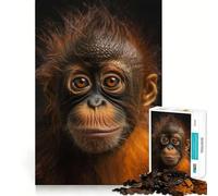 Puzzle de 1000 pièces représentant Un Portrait d'orang-outan, idéal pour Les Adolescents et Les Jeux d'intelligence Un Cadeau élégant et de qualité, Source de Joie familiale (38x52cm)