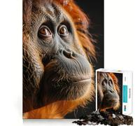 Puzzle de 1000 pièces représentant Un Portrait d'orang-outan, Jeu Intelligent et Amusant à Assembler Ensemble, Cadeau de Saison (50x75cm)