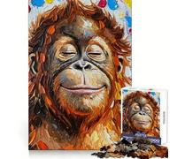 Puzzle de 1000 pièces représentant Un Portrait d'orang-outan Souriant, idéal pour Les Adolescents Jeu Stimulant la logique et apaisant Pièce de Collection de qualité supérieure 50x75cm