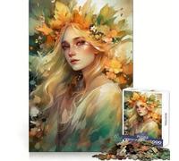 Puzzle de 1000 pièces représentant Un Portrait Floral à l'aquarelle,idéal pour Les Adolescents Ce Puzzle Offre Un Passe-Temps Relaxant et Stimulant,avec Un système de Fermeture hermétique C'est Un !