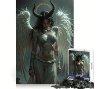 Puzzle de 1000 pièces représentant Un Portrait Hybride d'ange et de démon pour Adolescents Stimule la mémoire, évasion reposante, Ajustement idéal (38x26cm)