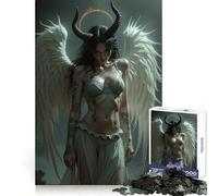 Puzzle de 1000 pièces représentant Un Portrait Hybride d'ange et de démon pour Adultes Améliore la mémoire, Passe Un agréable Moment de détente, découpe de précision, Cadeau spécial (50x75cm)