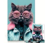 Puzzle de 1000 pièces représentant Un Portrait Persan Vintage,idéal pour Adultes Stimule la mémoire et la Force mentale,Offre Un Moment de détente agréable et constitue Un Cadeau significatif 38x26cm