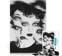Puzzle de 1000 pièces représentant Un Portrait surréaliste de Femme, idéal pour Adultes Un Jeu de réflexion Stimulant, Un Moment de détente et Un Cadeau mémorable 38x26cm