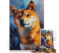 Puzzle de 1000 pièces représentant Un Portrait Vibrant de Shiba Inu pour Adultes : Un Cadeau Original, stratégique et apaisant, idéal pour stimuler la réflexion et se divertir (50x75cm)