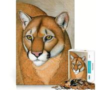 Puzzle de 1000 pièces représentant Un Puma, idéal pour Les Adolescents Jeu de logique et d'adresse à Partager Décoration Murale aux découpes précises (38x52cm)