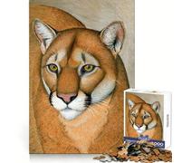 Puzzle de 1000 pièces représentant Un Puma, idéal pour Les Adolescents Jeu de logique et d'adresse à Partager Décoration Murale aux découpes précises (38x52cm)