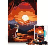 Puzzle de 1000 pièces représentant Un Puma, idéal pour Les Adultes Jeu d'exercice Mental à Faire à l'intérieur, découpe de précision, Cadeau de Noël (50x75cm)
