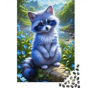 Puzzle de 1000 pièces représentant Un Raton Laveur - Jeu éducatif pour Adultes - Coffret de Puzzles pour Toute la Famille - 1000 pièces (75 x 50 cm)