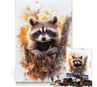 Puzzle de 1000 pièces représentant Un Raton Laveur l'aquarelle, idéal pour Les Adolescents Jeu d'éveil cérébral, activité de Groupe, Assemblage Artistique, Cadeau Classique (50x75cm)