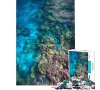 Puzzle de 1000 pièces représentant Un récif corallien sous-Marin avec des Poissons Stimule Le Cerveau idéal pour la décoration intérieure et Les Jeux familiaux à partir de 14 Ans 38x26cm